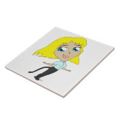Carreau chibi fille avec une queue (Côté)