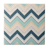 Carreau Chic Chevron Pattern Decorative 4.25" Square (Devant)