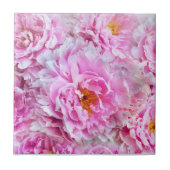 Carreau Chic Chic Pink Pastel Peonies roses (Devant)