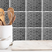 Carreau Chic élégant noir blanc moderne géométrique