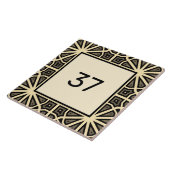 Carreau Chic Fancy Deco Ivory & Grey Numéro de maison Plaq (Côté)