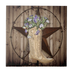 Carreau Chic Fleur sauvage Texas Star Western cowgirl coun