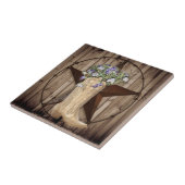 Carreau Chic Fleur sauvage Texas Star Western cowgirl coun (Côté)