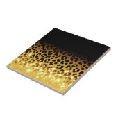 Carreau Chic Gold Glitter Leopard Print Pattern (Côté)