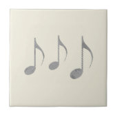 Carreau Chic Houndstooth Musical Notes Motif (Devant)