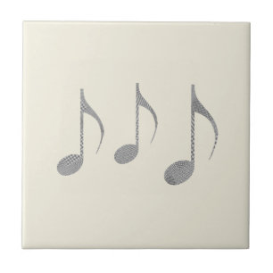 Carreau Chic Houndstooth Musical Notes Motif