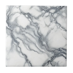 Carreau Chic Marbre Gris & Blanc Vue Glamour