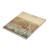 Carreau Chicago Antique Map, LaSalle Street et River (Côté)