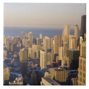 Carreau Chicago, Illinois, vue panoramique depuis la Sears