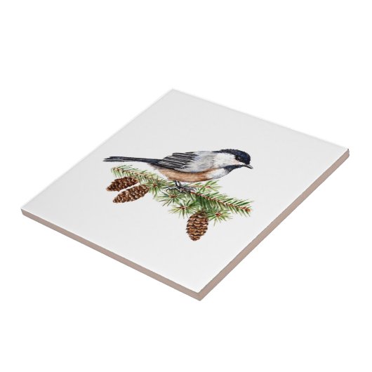Carreau Chickadee d'hiver (Côté)