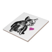 Carreau Chien à Chien à Chien à Chien Dessin en céramique (Côté)