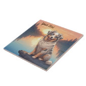 Carreau Chien berger australien par lac (Côté)