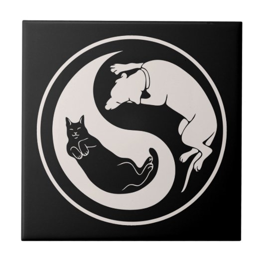 Carreau Chien-chat Yin-Yang (Devant)