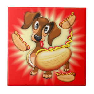 Carreau Chien chaud Dachshund