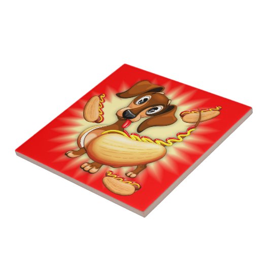 Carreau Chien chaud Dachshund (Côté)