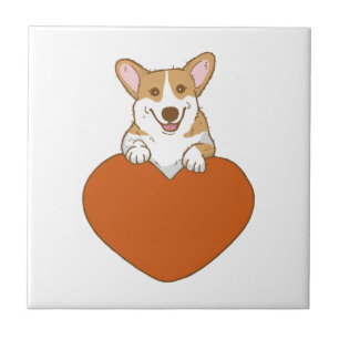 Carreau Chien chiot de Corgi mignon