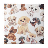 Carreau Chien chiot mignon (Devant)