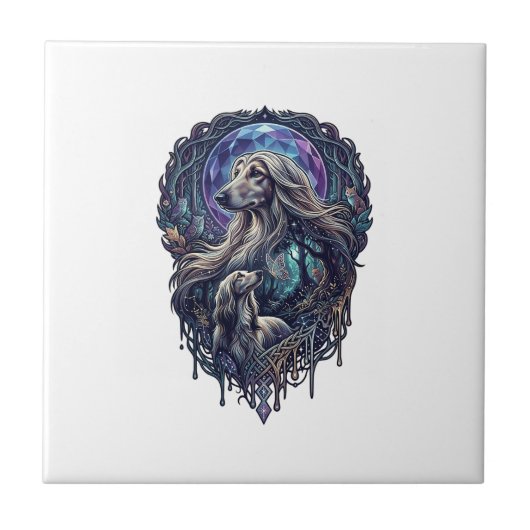 Carreau Chien Crystal Moon Forêt Enchantée_1 (Devant)