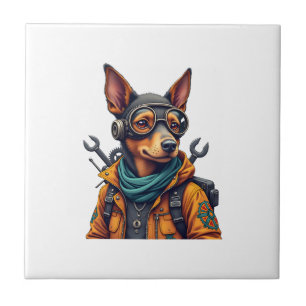 Carreau Chien d'aventure