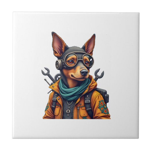 Carreau Chien d'aventure (Devant)