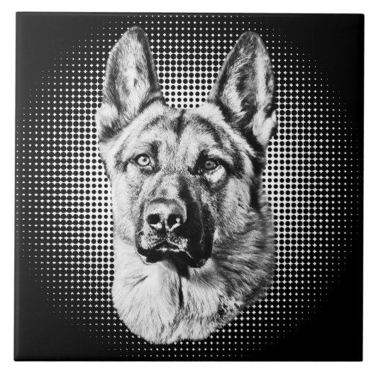 Carreau Chien de berger allemand (Devant)