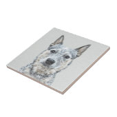 Carreau Chien de bétail australien - Cute Original Dog Art (Côté)