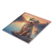 Carreau Chien de bétail australien par lac (Côté)