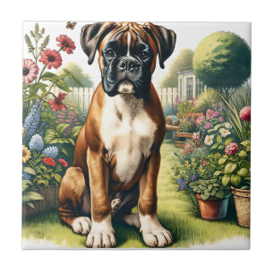 Carreau Chien de boîte mignon