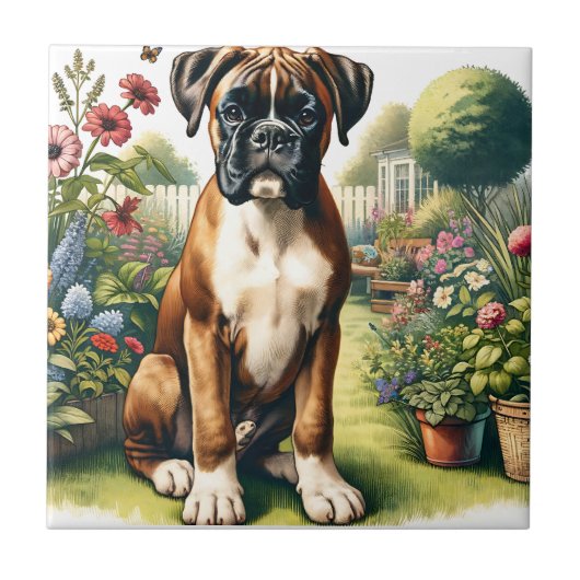 Carreau Chien de boîte mignon (Devant)