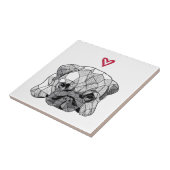 Carreau Chien de chiot de carlin géométrique, Carrelage en (Côté)