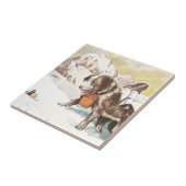 Carreau Chien de St Bernard à la délivrance (Côté)