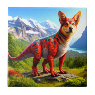 Carreau Chien Dinosaur