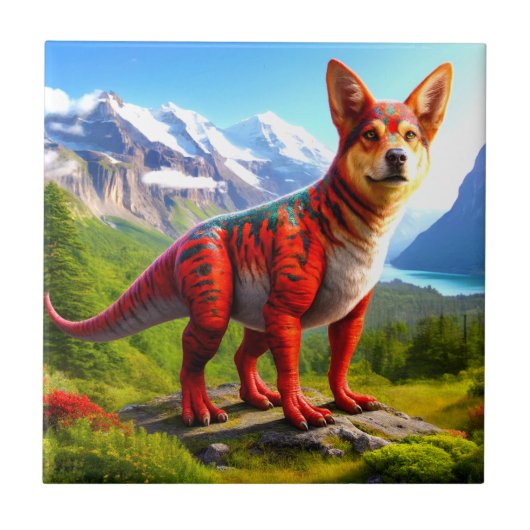 Carreau Chien Dinosaur (Devant)