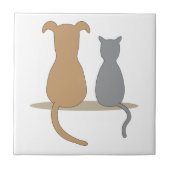 Carreau Chien et Chat (Devant)