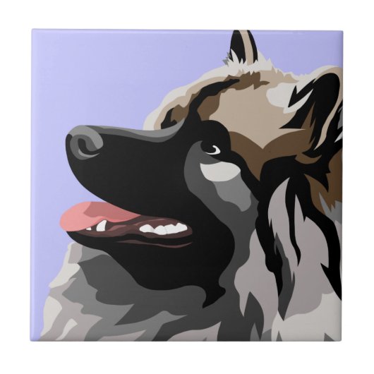 Carreau Chien Keeshond (Devant)