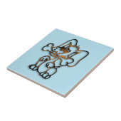 Carreau Chien mignon avec l'os (Côté)