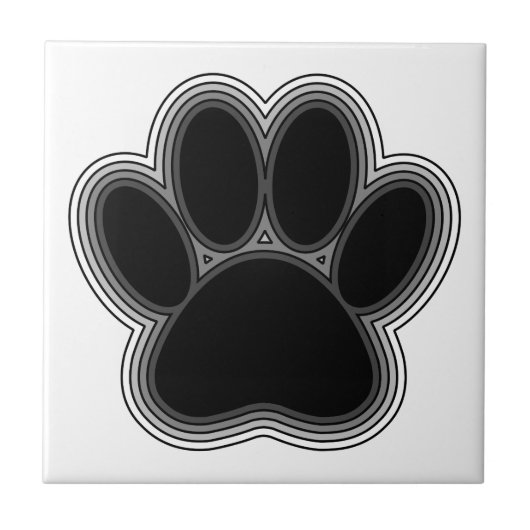 Carreau Chien Paw Avec Plan (Devant)