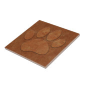 Carreau Chien Paw Faux Terracotta Imprimer (Côté)
