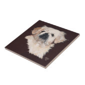 Carreau Chien Pékinois Blanc (Côté)