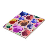 Carreau Chien Pug Chiot Style PopArt Rétro (Côté)