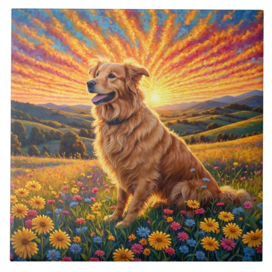Carreau Chien Retriever doré (Devant)