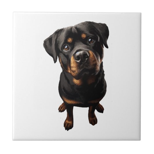 Carreau chien rottweiler (Devant)