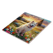 Carreau Chien Samoyède   (Côté)
