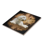 Carreau Chien Vintage de Goldendoodle (Côté)