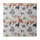 Carreau Chiens Et Chats Cutes Design Motif (Devant)