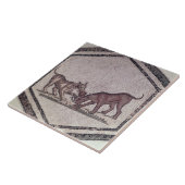 Carreau Chiens luttant pour un oiseau, romain, 2ème-3ème (Côté)