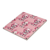 Carreau Chiens roses mignons (Côté)