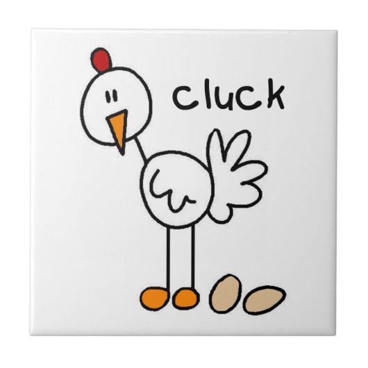 Carreau Chiffre T-shirts et cadeaux de bâton de poulet (Devant)