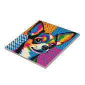 Carreau Chihuahua, Colorful Pop Art Style, (Côté)