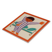 Carreau Children's Sleeping Boy - Ceramic Tile (Côté)